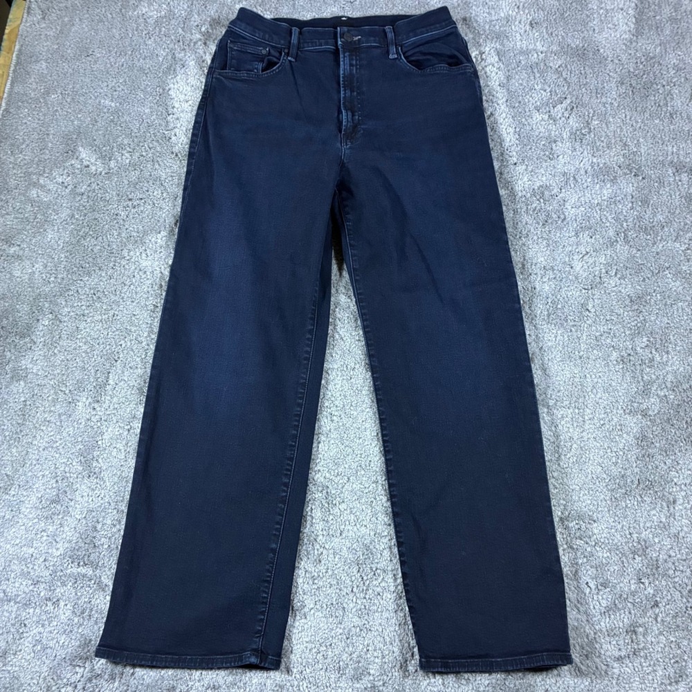 MOTHER The Rambler Zip Ankle Jeans Womens 31 Night in Venice Dark Wash Straight